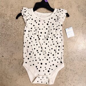 Cat & Jack Cream Bodysuit with Black Dots